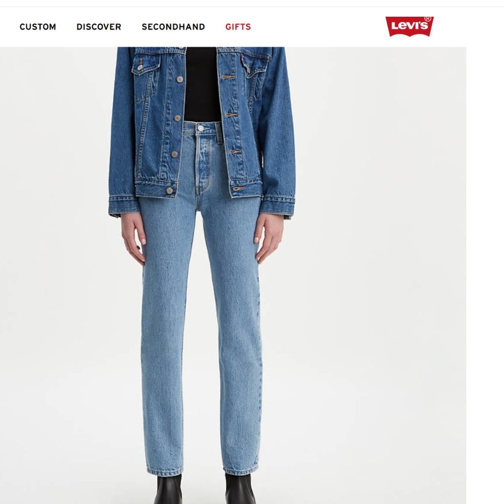 high wasited light medium wash  Levi's 501 ORIGINAL FIT WOMEN'S JEANS 29x30